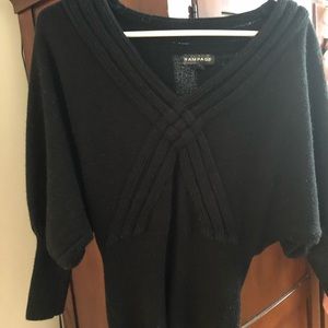 Rampage black V-neck three-quarter sweater